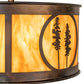 Meyda Lighting Personalized 21" 3-Light Light Burnished Antique Copper Semi-flush Mount Light With Ambra Siena Idalight Shade