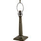 Meyda Lighting Personalized 23" Antique Brass Torch Run Table Lamp With Blue & Frosted Clear Shade Glass