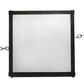 Meyda Lighting Personalized 23" Craftsman Brown Old Forge Fitness Pendant Light With White Rainyvue Shade Glass