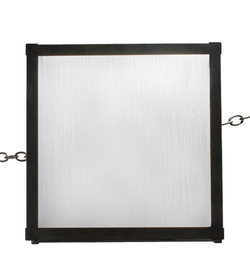 Meyda Lighting Personalized 23" Craftsman Brown Old Forge Fitness Pendant Light With White Rainyvue Shade Glass