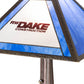Meyda Lighting Personalized 23" Mahogany Bronze Mission Table Lamp With Multi-Colored Shade Glass