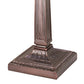 Meyda Lighting Personalized 23" Mahogany Bronze Mission Table Lamp With Multi-Colored Shade Glass