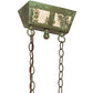 Meyda Lighting Personalized 24" 8-Light Tarinished & Antique Copper Canoe Chandelier With Beige Fabric Shade