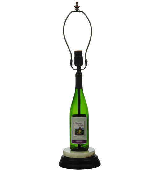 Meyda Lighting Personalized 26" Black Powdercoat Table Lamp Wine Bottle Base