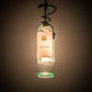 Meyda Lighting Personalized 3" Textured Black Hey Mambo Pendant Light With Clear Wine Bottle Shade Glass