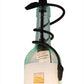 Meyda Lighting Personalized 3" Textured Black Hey Mambo Pendant Light With Clear Wine Bottle Shade Glass