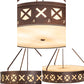 Meyda Lighting Personalized 30" 6-Light Mahogany Bronze Hamilton Pendant Light With Beige Sahara Taupe Idalight Shade