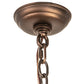 Meyda Lighting Personalized 30" 6-Light Mahogany Bronze Hamilton Pendant Light With Beige Sahara Taupe Idalight Shade