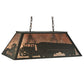 Meyda Lighting Personalized 33" 6-Light Timeless Bronze Island Pendant Light With Silver Mica Shade Glass