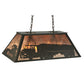 Meyda Lighting Personalized 33" 6-Light Timeless Bronze Island Pendant Light With Silver Mica Shade Glass