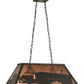 Meyda Lighting Personalized 33" 6-Light Timeless Bronze Island Pendant Light With Silver Mica Shade Glass