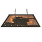 Meyda Lighting Personalized 33" 6-Light Timeless Bronze Island Pendant Light With Silver Mica Shade Glass