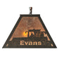 Meyda Lighting Personalized 33" 6-Light Timeless Bronze Island Pendant Light With Silver Mica Shade Glass
