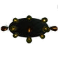 Meyda Lighting Personalized 36" 11-Light Black Thirsty Owl Cascading Pendant Light With Amber and Green Wine Bottle Shade Glass