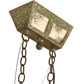 Meyda Lighting Personalized 36" 6-Light Tarnished Copper Chandelier With Brown Faux Leather Shade