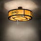 Meyda Lighting Personalized 37" 12-Light Light Burnished Antique Copper Adirondack Bank Pendant Light With Ambra Sienna Idalight Shade
