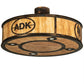 Meyda Lighting Personalized 37" 12-Light Light Burnished Antique Copper Adirondack Bank Pendant Light With Ambra Sienna Idalight Shade