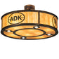 Meyda Lighting Personalized 37" 12-Light Light Burnished Antique Copper Adirondack Bank Pendant Light With Ambra Sienna Idalight Shade