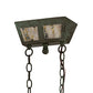 Meyda Lighting Personalized 37" 6-Light Natural Wood & Tarnished Copper Canoe Chandelier With Aged Celadon Beige Textrene Shade