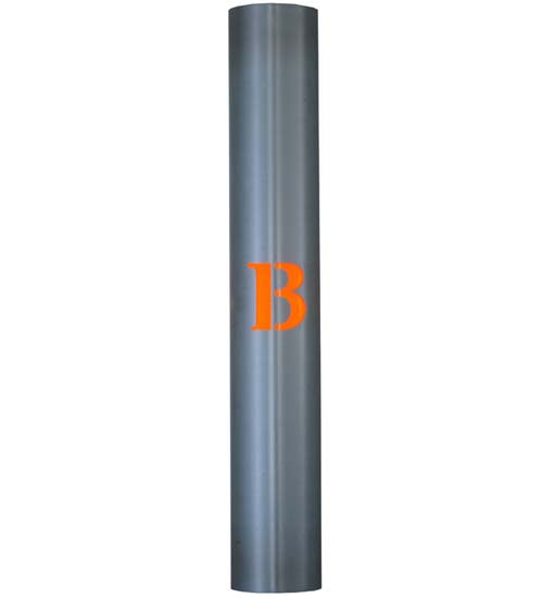 Meyda Lighting Personalized 4" Brushed Aluminum "B" Wall Sconce