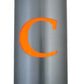 Meyda Lighting Personalized 4" Brushed Aluminum "C" Wall Sconce