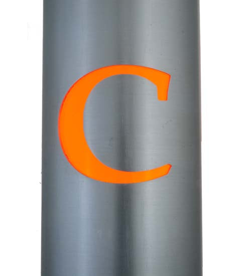 Meyda Lighting Personalized 4" Brushed Aluminum "C" Wall Sconce
