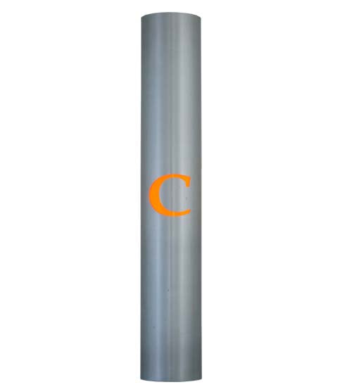 Meyda Lighting Personalized 4" Brushed Aluminum "C" Wall Sconce