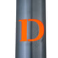 Meyda Lighting Personalized 4" Brushed Aluminum "D" Wall Sconce
