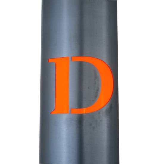 Meyda Lighting Personalized 4" Brushed Aluminum "D" Wall Sconce