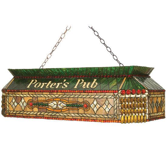 Meyda Lighting Personalized 40" Porter's Pub Oblong Island Pendant Light