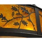 Meyda Lighting Personalized 44" 9-Light Oil Rubbed Bronze Black Dog Lodge Inverted Pendant Light With Amber Mica Shade Glass