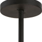 Meyda Lighting Personalized 45" 13-Light Oil Rubbed Bronze Black Dog Lodge Inverted Pendant Light With Amber Mica Shade Glass