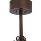 Meyda Lighting Personalized 45" 24-Light Mahogany Bronze Okemo Sky Lounge Chandelier With Beige Sahara Taupe Idalight Shade Glass and Fan