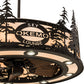 Meyda Lighting Personalized 45" 24-Light Oil Rubbed Bronze Okemo Sky Lounge Chandelier With Fleshtone Idalight Shade and Fan