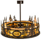 Meyda Lighting Personalized 45" 8-Light Copper Vein Tall Pines Chandelier With New Mica Acrylic Shade and Fan