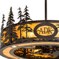 Meyda Lighting Personalized 45" 8-Light Copper Vein Tall Pines Chandelier With New Mica Acrylic Shade and Fan