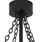 Meyda Lighting Personalized 45" 8-Light Textured Black & Green Trees Chandelier With New Amber Mica Acrylic Shade and Fan
