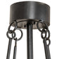 Meyda Lighting Personalized 48" 16-Light Textured Black Chasing Bear Lodge Chandelier With Amber Mica Shade Glass and Fan