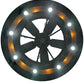 Meyda Lighting Personalized 48" 16-Light Textured Black Lazy Bear Lodge Chandelier With Amber Mica Shade Glass and Fan