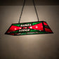 Meyda Lighting Personalized 48" 6-Light Costello Black Sapata Lodge Island Pendant Light With Multi-Colored Shade Glass