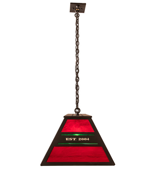 Meyda Lighting Personalized 48" 6-Light Costello Black Sapata Lodge Island Pendant Light With Multi-Colored Shade Glass