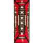 Meyda Lighting Personalized 48" 6-Light Costello Black Sapata Lodge Island Pendant Light With Multi-Colored Shade Glass