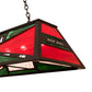 Meyda Lighting Personalized 48" 6-Light Costello Black Sapata Lodge Island Pendant Light With Multi-Colored Shade Glass