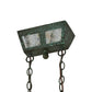 Meyda Lighting Personalized 48" 8-Light Natural Wood & Tarnished Copper Canoe Chandelier With Beige Shade