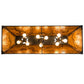 Meyda Lighting Personalized 48" 9-Light Black Ranch Island Pendant Light With Amber Mica Shade Glass