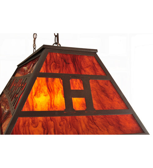 Meyda Lighting Personalized 48" 9-Light Cafe Noir Holdgrafer Island Pendant Light With Maduro Idalight Shade