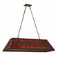 Meyda Lighting Personalized 48" 9-Light Cafe Noir Holdgrafer Island Pendant Light With Maduro Idalight Shade