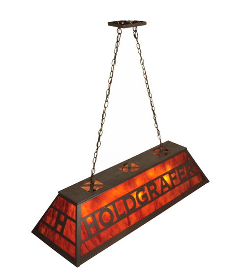 Meyda Lighting Personalized 48" 9-Light Cafe Noir Holdgrafer Island Pendant Light With Maduro Idalight Shade