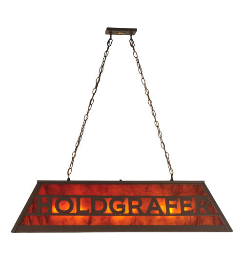 Meyda Lighting Personalized 48" 9-Light Cafe Noir Holdgrafer Island Pendant Light With Maduro Idalight Shade