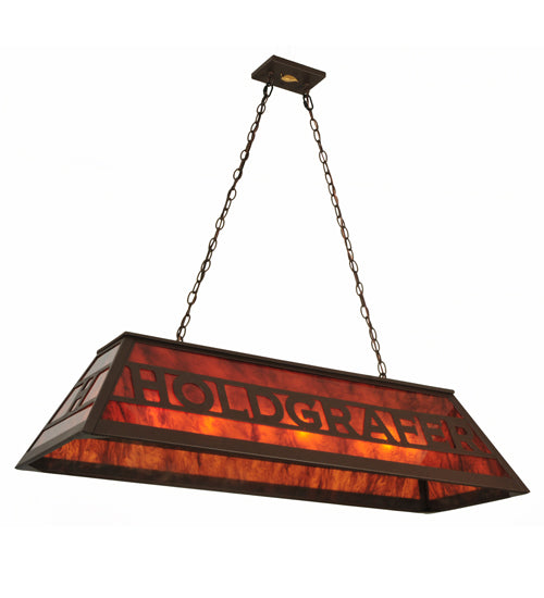 Meyda Lighting Personalized 48" 9-Light Cafe Noir Holdgrafer Island Pendant Light With Maduro Idalight Shade